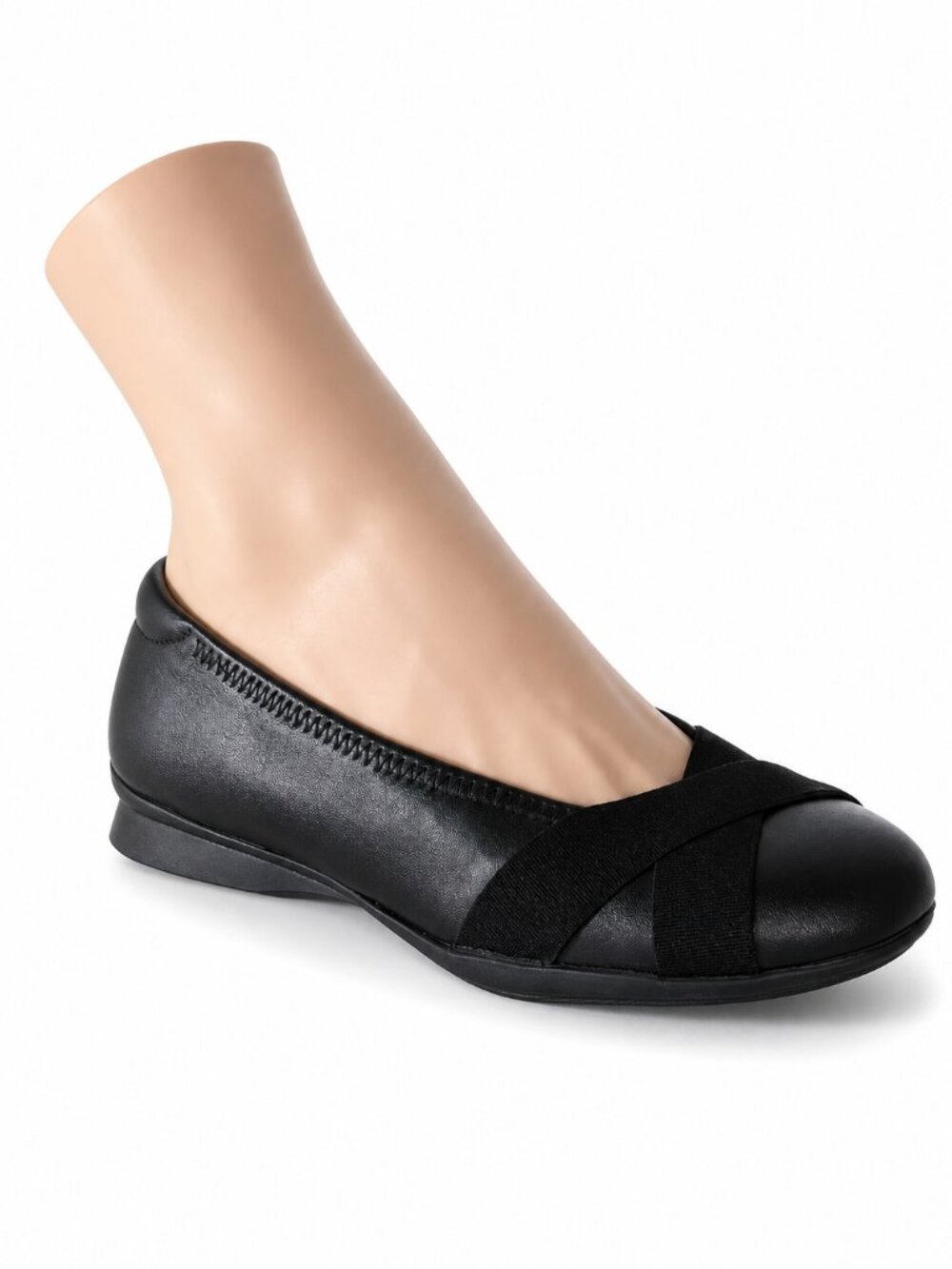 Clarks Jazmynn Gem Round Toe Flats Black Leather US Size 7
